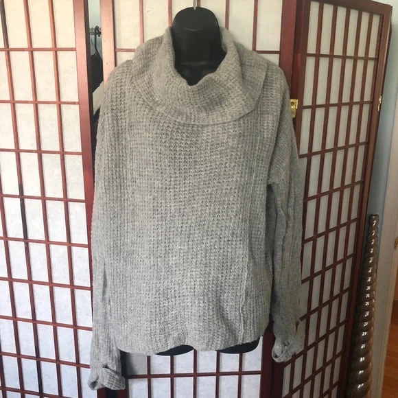 Free People Slouchy Oversized Wool Cowl Neck Sweater - Picture 2 of 9